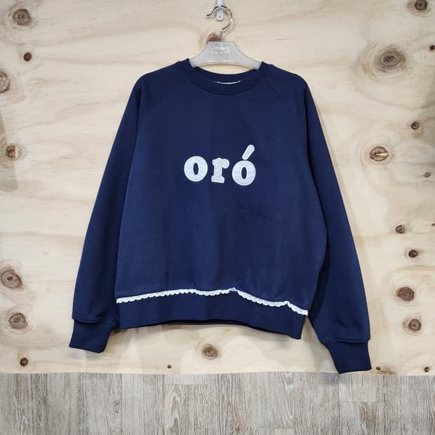 446) 오로 oro 레터링 레이스 맨투맨