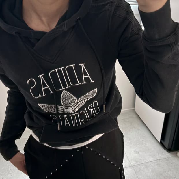 희귀)블랙 오리지널 아디다스 후드티