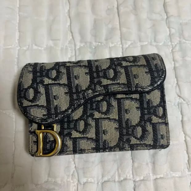 디올 오블리크 새들 카드지갑