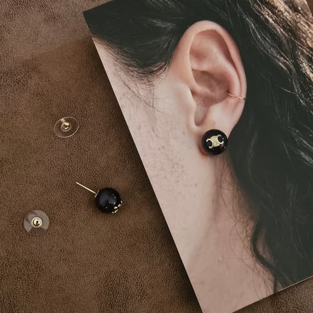 셀린느 정품 빈티지 업사이클링 귀걸이 925실버