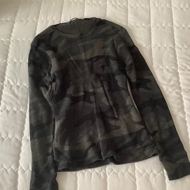 폴로랄프로렌 카모 와플 니트티