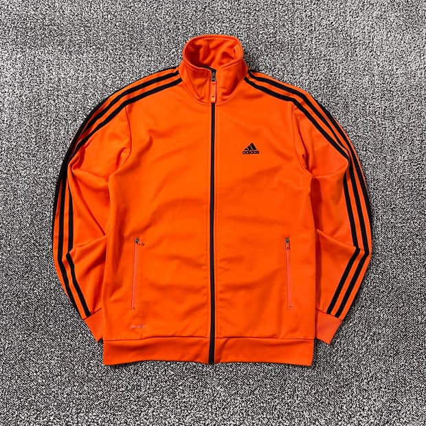 빈티지9. 아디다스 00's 오렌지 블랙 배색 져지 트랙탑 트레이닝 집업