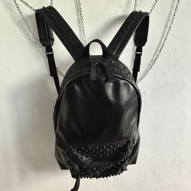 알렉산더 맥퀸 스터드 스컬지퍼 오피움 백팩