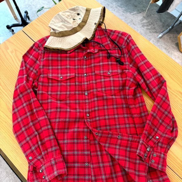 GAP Plaid Flannel Snap Shirt