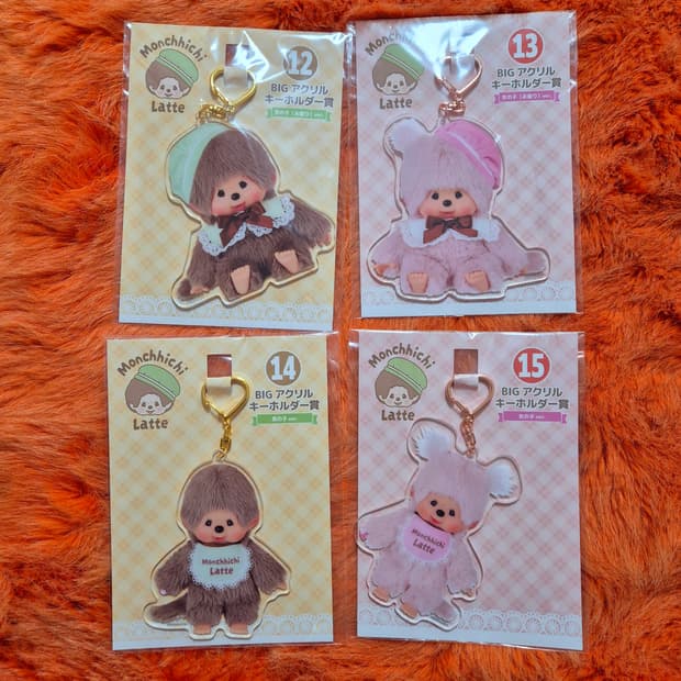 monchhichi 몬치치 라떼 이치방쿠지 실사 아크릴 키링