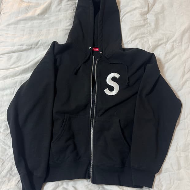 슈프림 S로고 후드집업 S