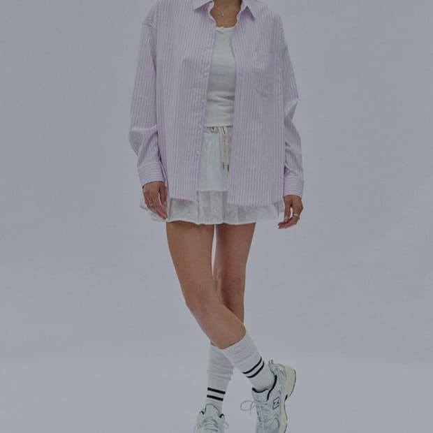 비터셀즈 스트라이프 오버핏 셔츠 1size _ 여성