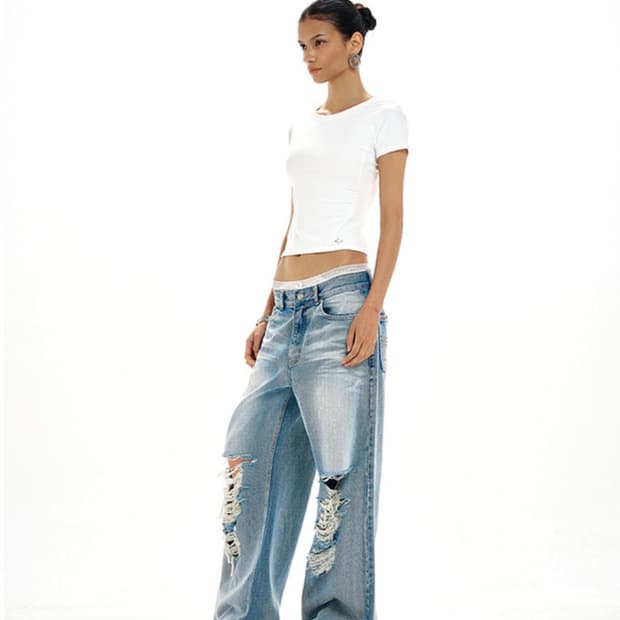 2000아카이브스 SNYDER DISTRESSED DENIM (BLUE)