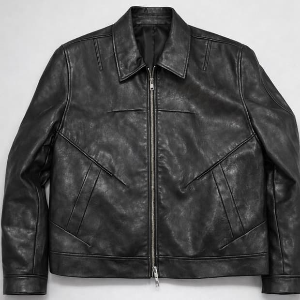 드로우핏 블랙 레더자켓 M