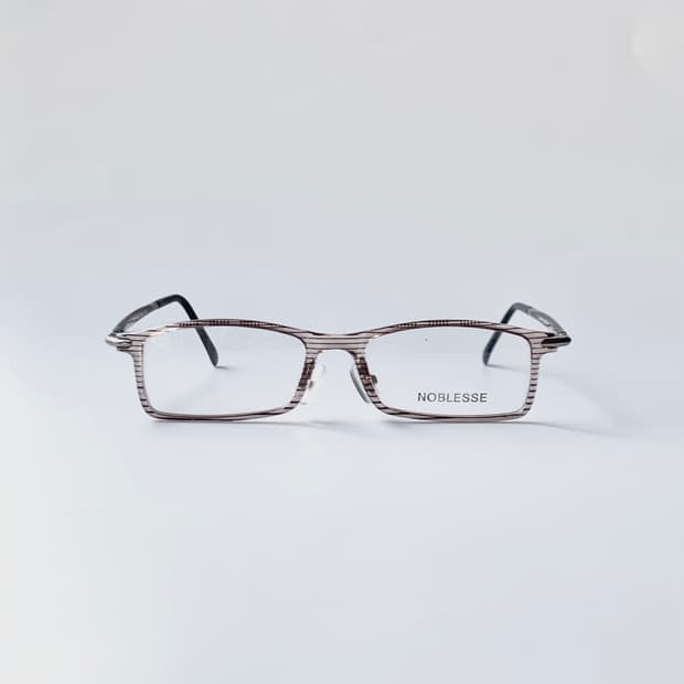 [픽키-704] 클리어 브라운 사각 오벌 뿔테 안경테 미니멀 초경량