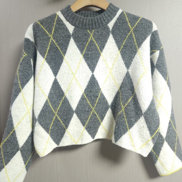 프링글 X H&M 크롭니트 스웨터, S