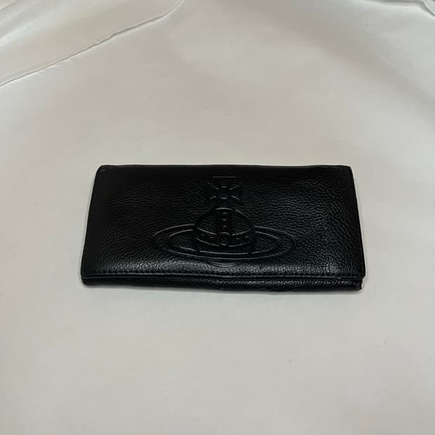 비비안웨스트우드 로고 음각 장지갑