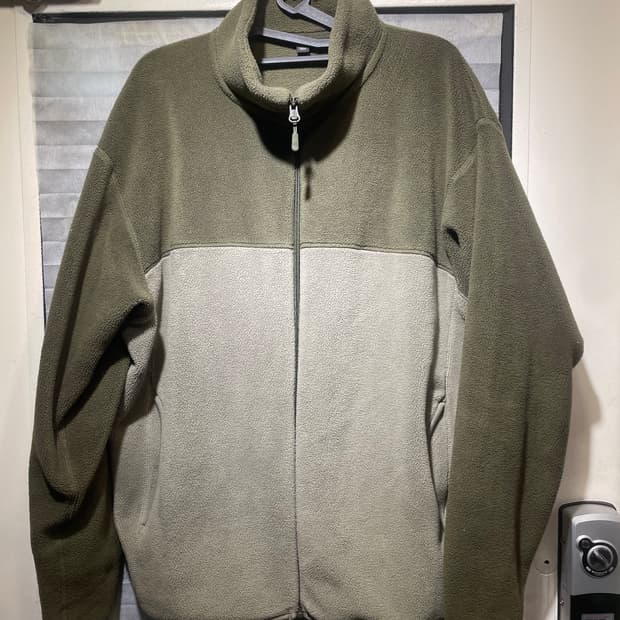 유니클로 투톤 기모 풀집업 자켓 xl