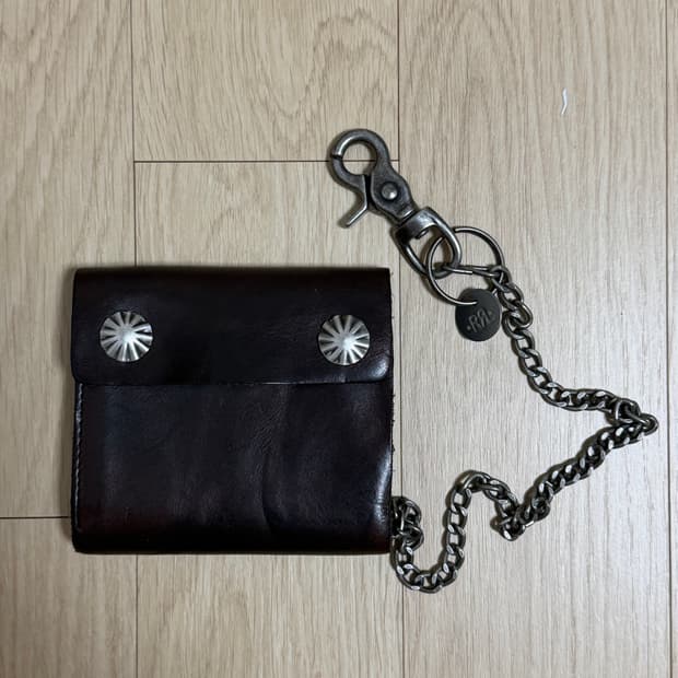 RRL 콘초 체인 레더월렛