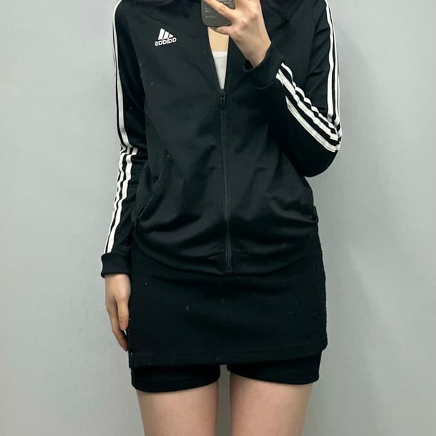 아디다스 사이드라인 블랙 트랙탑 져지