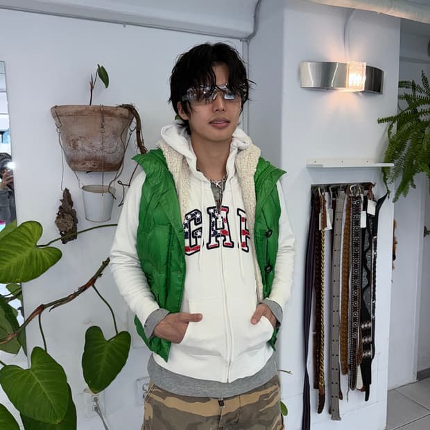 fleece layered padding vest