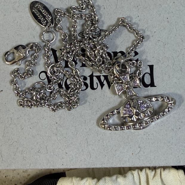 비비안웨스트우드 목걸이 라일락 실버 풀박스