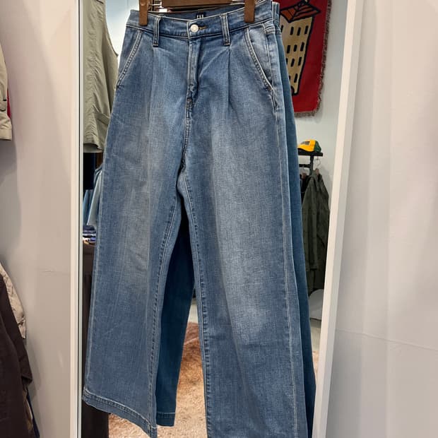 Gap 갭 원 턱 와이드 데님 팬츠 (27-28inch)