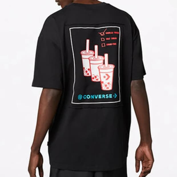 컨버스 애플리케 단슬리브 티셔츠(105)오버핏

