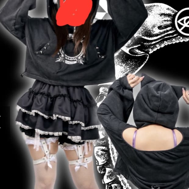 Kry clothing 일본 고양이 후드티
