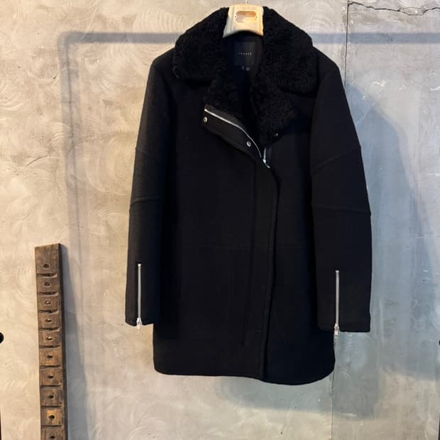 띠어리 시어링 펠트울 라이더 코트 55~66