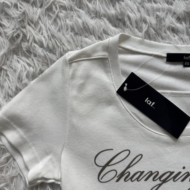 LAF 일본빈티지 크롭 반팔티 미사용제품 y2k 반팔 크롭티 S 39