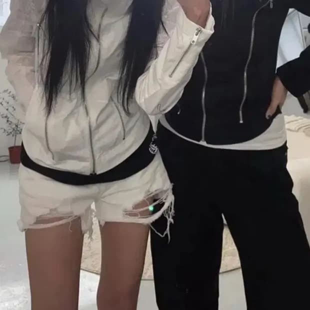 (흰, 검 둘다판매) 딥인블루 메이드 자켓 집업 바이커 