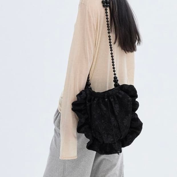 나비버스 Beads Volume bag_Black