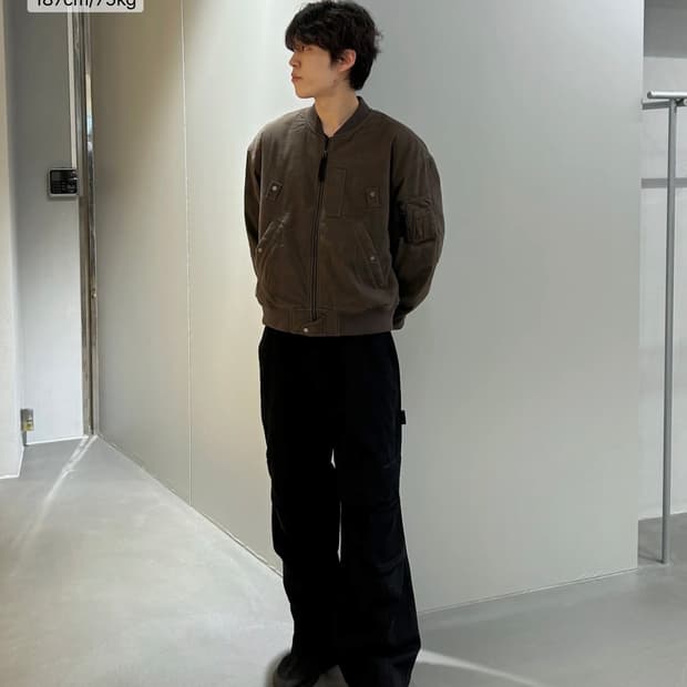 워시드 몰스킨 MA-1 KHAKI GREY