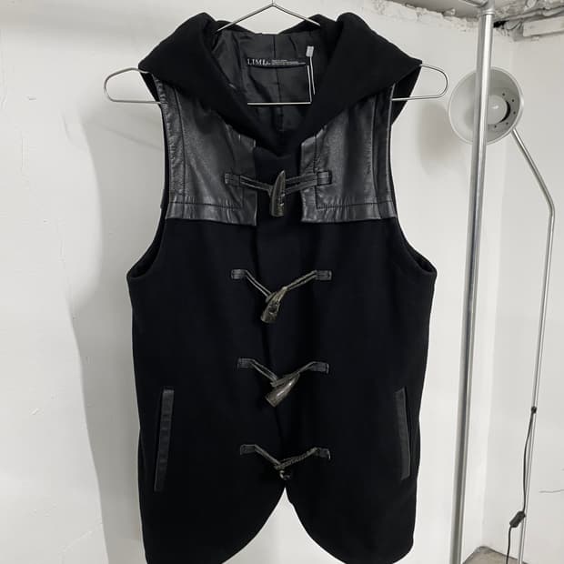 요지야마모토 리미 퓨 더플 레더 베스트