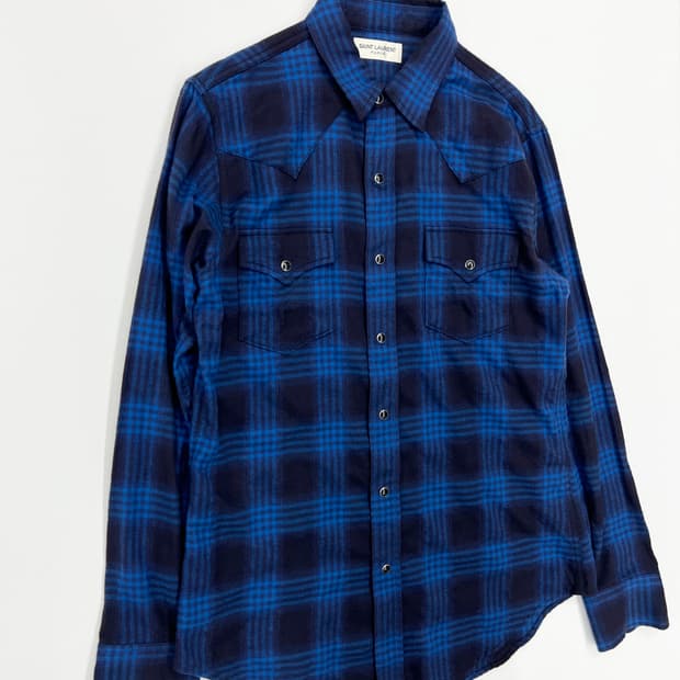 생로랑 플란넬 웨스턴 셔츠