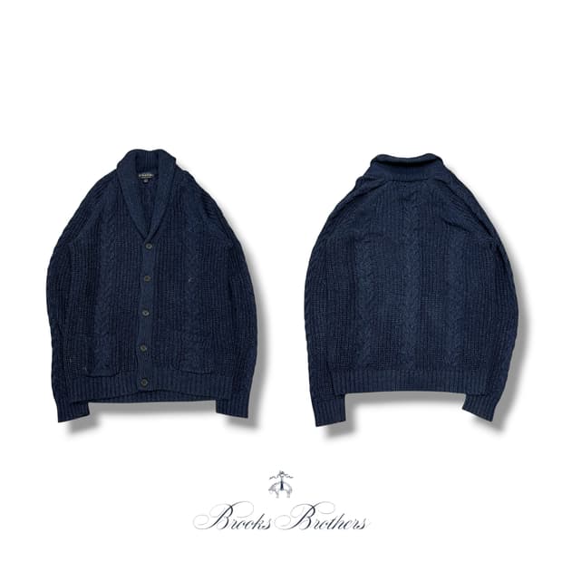 브룩스브라더스 숄카라 꽈배기 가디건 s08544