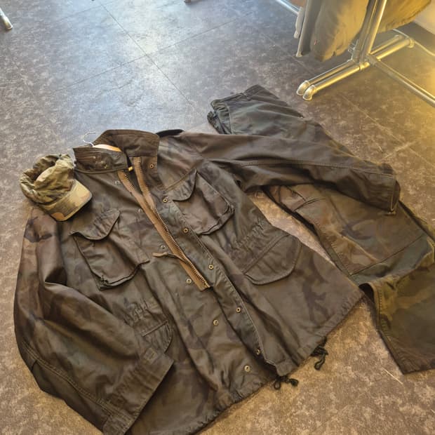 미군 M-65 필드 재킷 +바지 +모자 세트