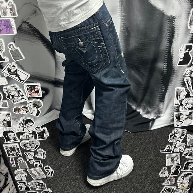 트루릴리젼 트루진 스트레이트 오버핏 데님팬츠