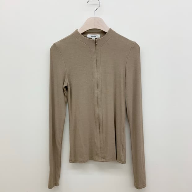 슬림핏 립 반집업 긴팔 ribbed halfzip longsleeve