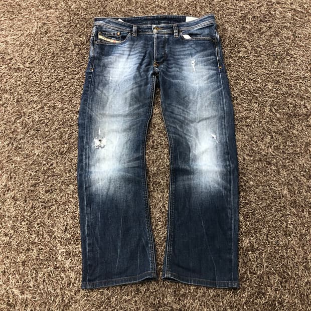 디젤 VIKER 디스 워싱 데미지 데님 팬츠