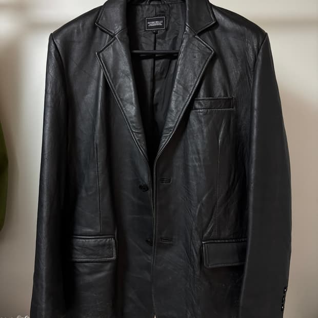 램스킨 레더 블레이저 자켓