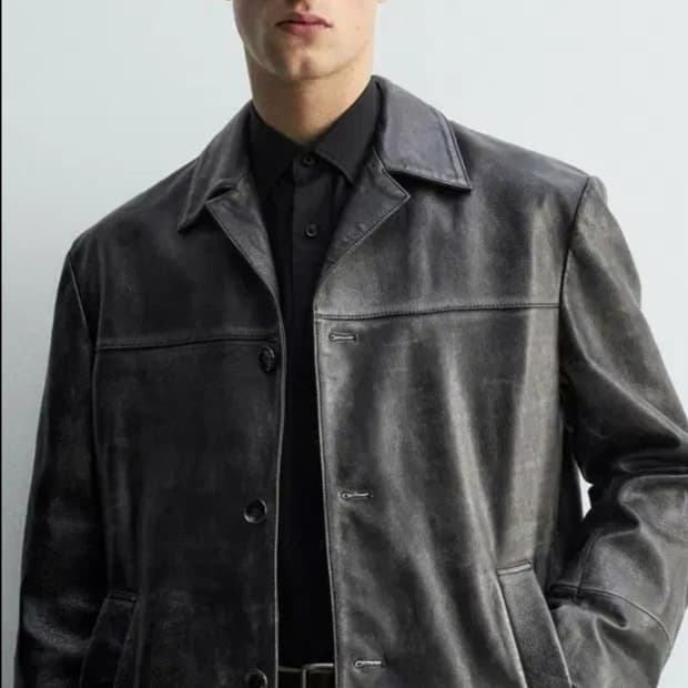 자라 80s 리미티드 아카이브 카프스킨 카코트 L (새상품)