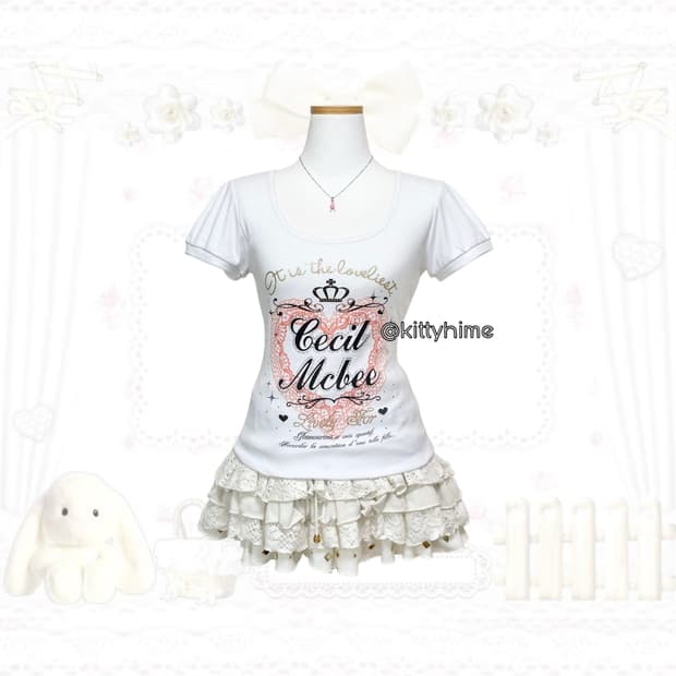 Cecil mcbee 세실맥비 크라운 하트 갸루 큐빅탑 오네갸루 헤이세이