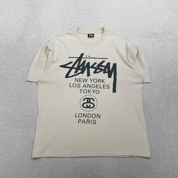 스투시 Stussy 월드투어 반팔티 스모크