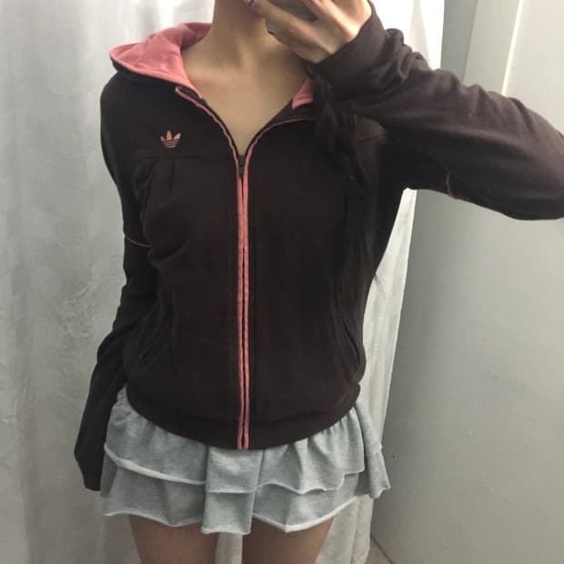Adidas 아디다스 대장급 라떼갸루 브라운 핑크 후드집업