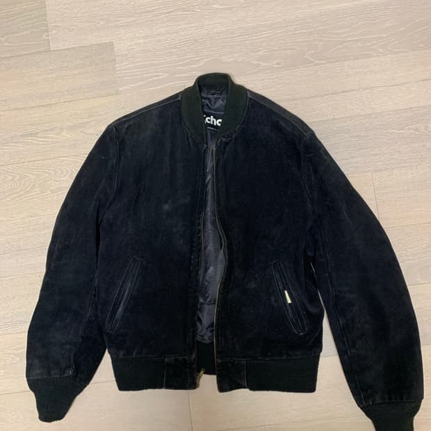 Schott 스웨이드 블루종 블랙 38사이즈