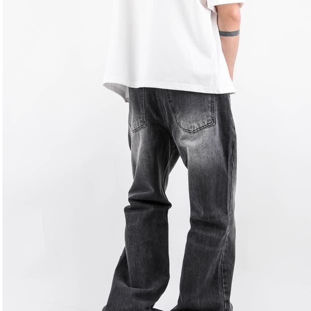 NS 58 Allcat Black Bootcut Denim Pants