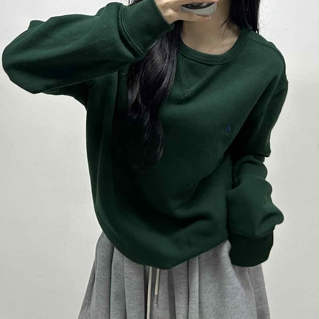 *최신형 폴로 랄프로렌 큐알택 초록 스웨트셔츠 크루넥 맨투맨(L)