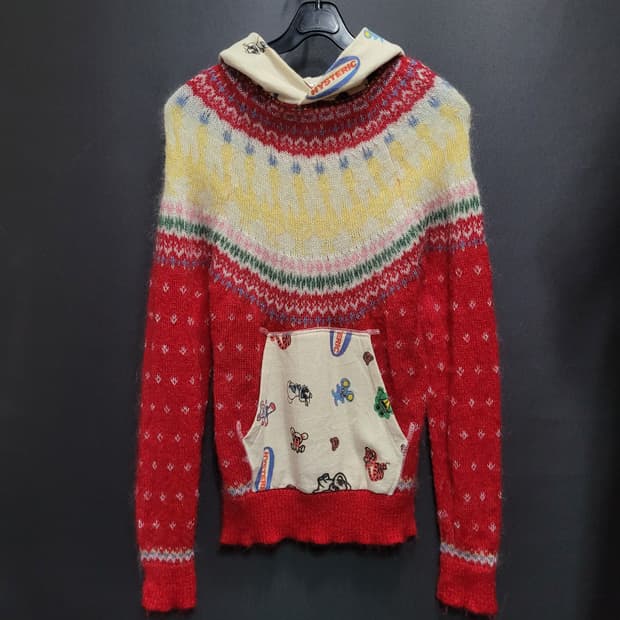HYSTERIC GLAMOUR 히스테릭 글래머 아카이브 후드 니트