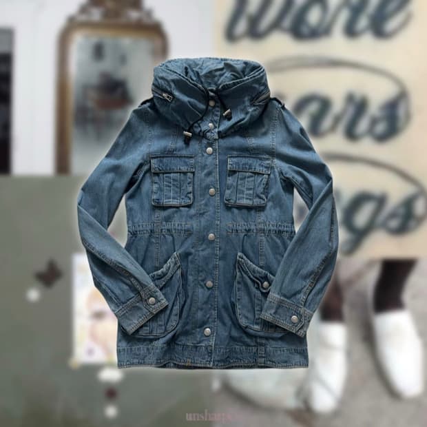일본 빈티지 히든 포켓 데님 자켓 청자켓