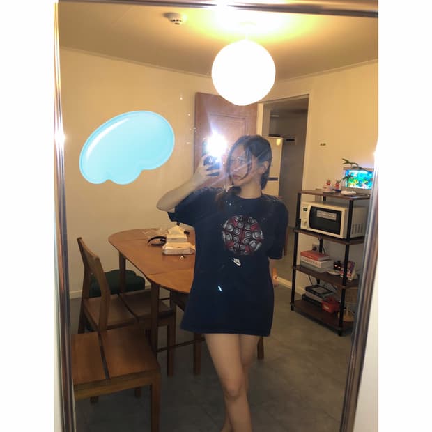 나이키 네이비 농구공 반팔 티셔츠 🥿 