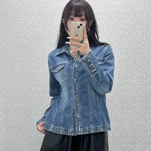 리 LEE 올드스쿨 빈티지 캐주얼 워싱 진청 데님자켓 100 C10951