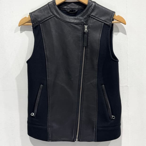 Mackage 여성 가죽 조끼 S 블랙