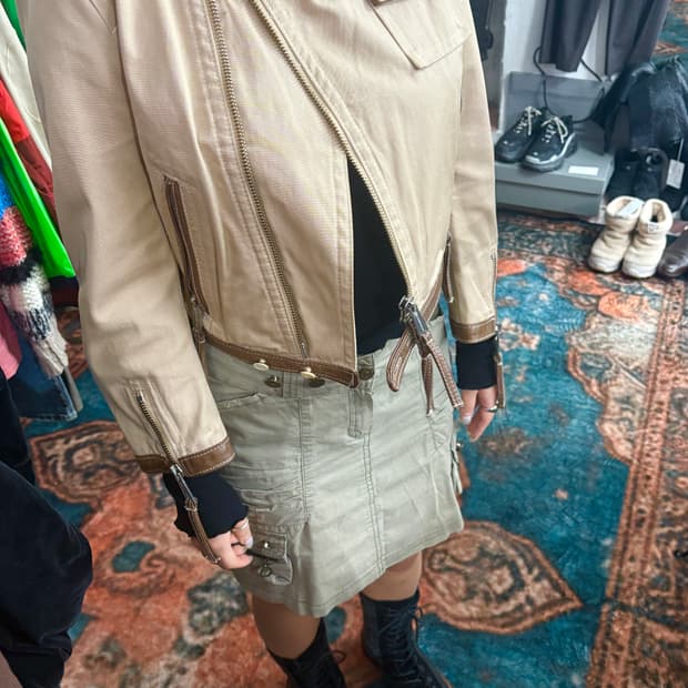 TTF✳️2000‘s 디스퀘어드2 크롭 코튼 라이더 재킷